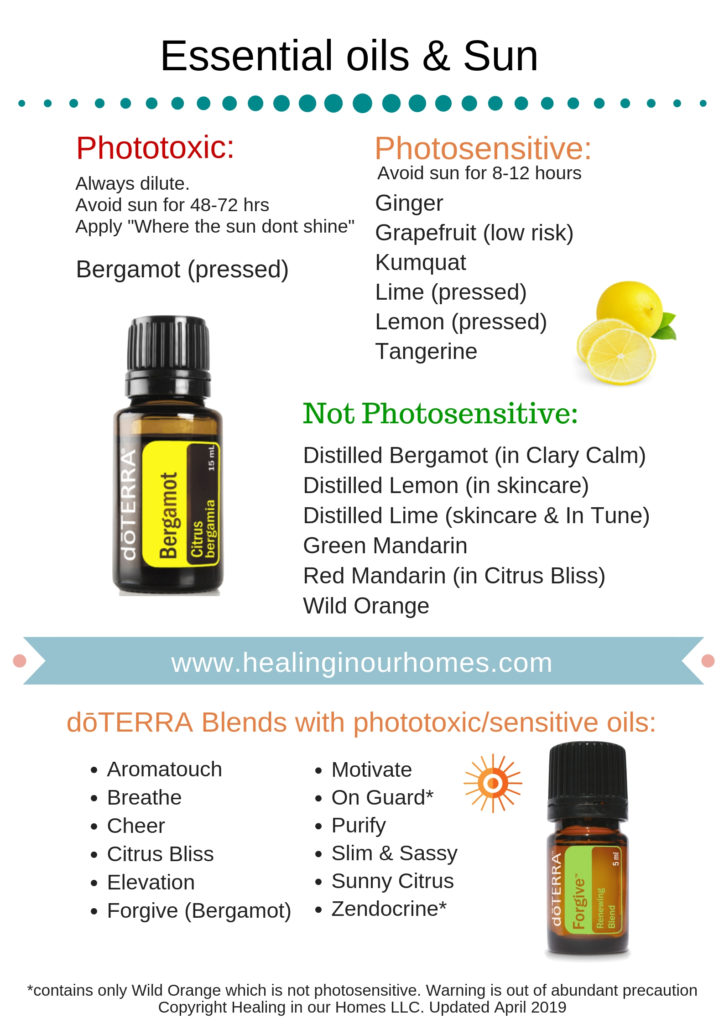 phototoxic essential oils doterra healing in our homes photosensitive